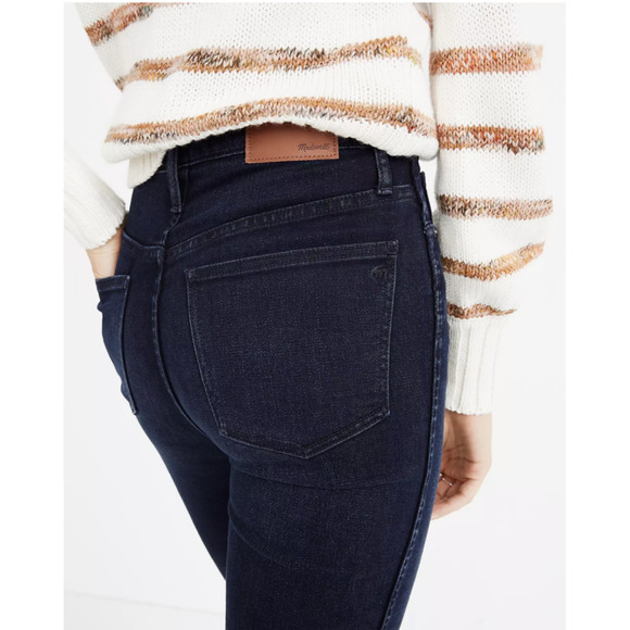 Madewell 10 High Rise Skinny Jeans Macalester Wash Knee Rip Edition Size 29 - Picture 6 of 12